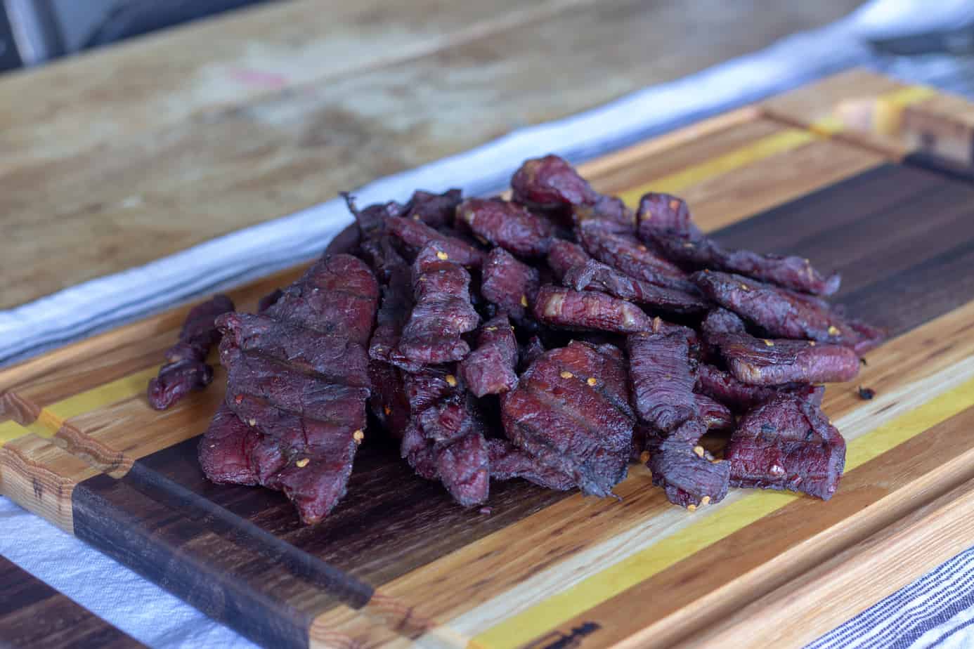 Barbecue Marinated Venison Jerky Strips
